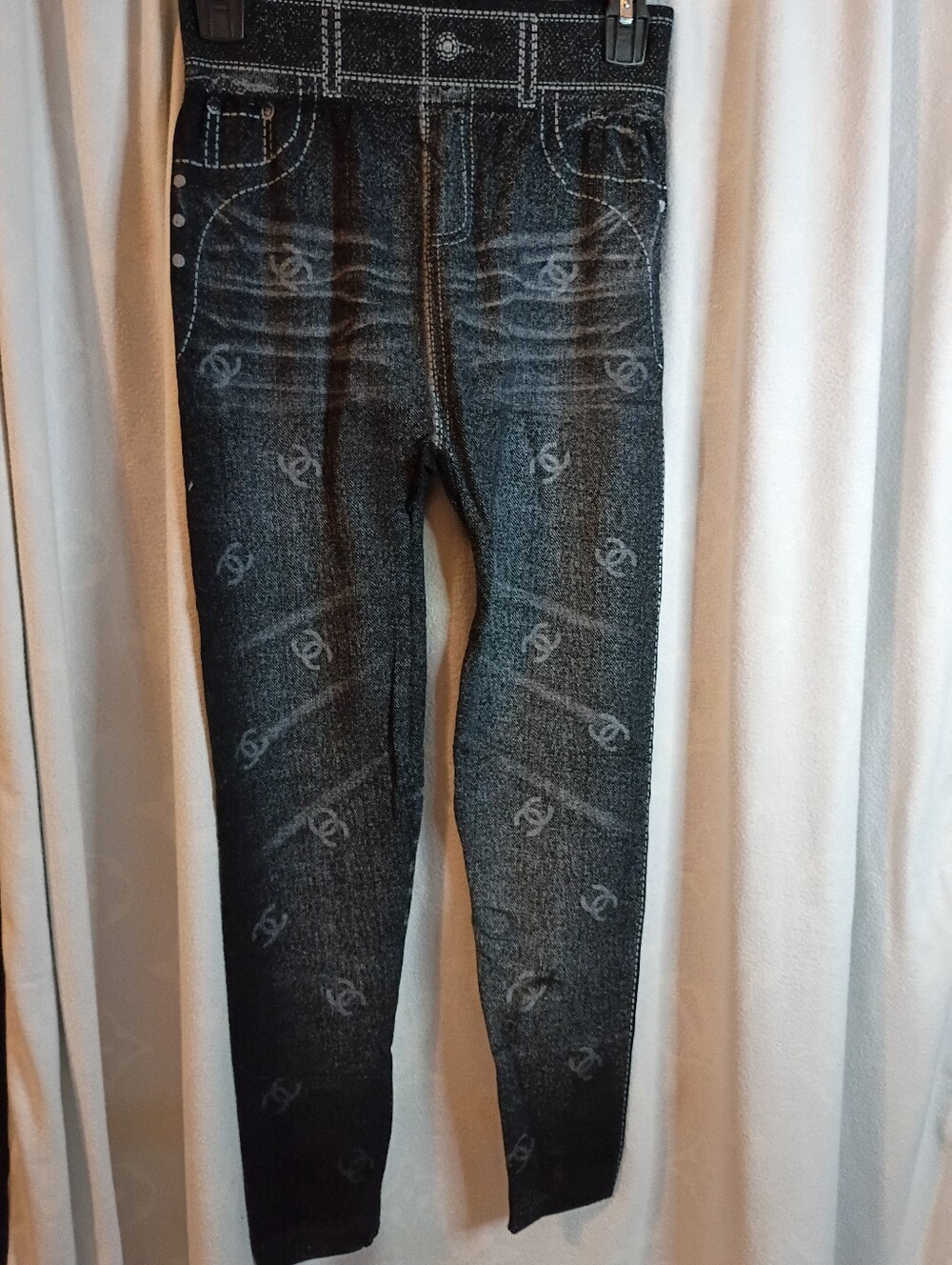 Monogram Initials Jeggings Leggings - Picture 2 of 3